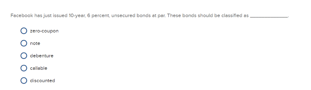 Solved Facebook has just issued 10 year 6 percent Chegg com