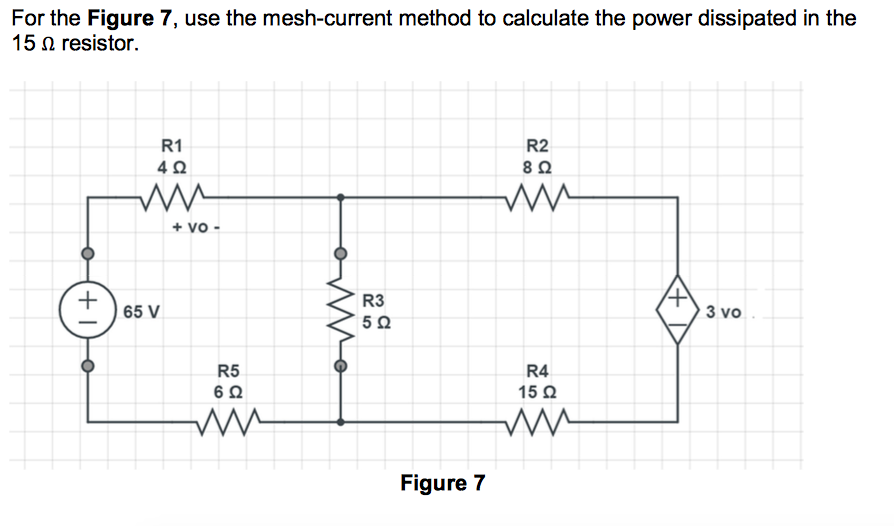 Solved Use the mesh-current method to calculate the power | Chegg.com