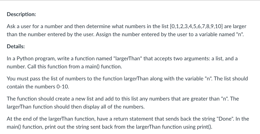 Solved This is a python program and is to be only written in | Chegg.com