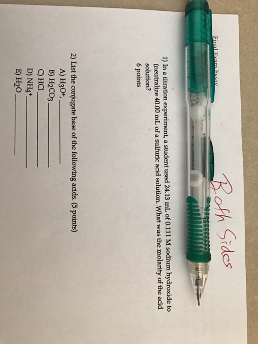 in a titration experiment a student used 24.13 ml