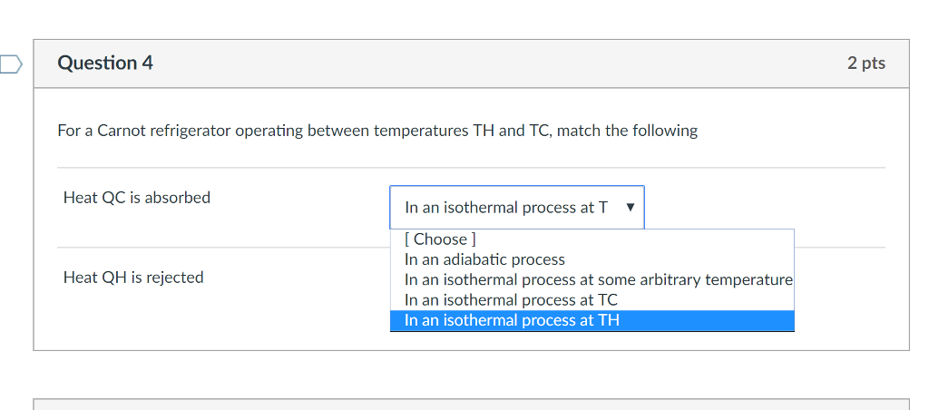 Solved For a Carnot refrigerator operating between | Chegg.com