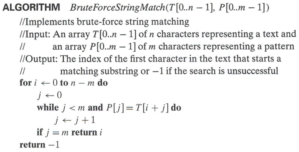 solved-algorithm-bruteforcestringmatch-t-0-n-1-p-chegg