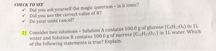 Solved Did you ask yourself the magic question - is it | Chegg.com