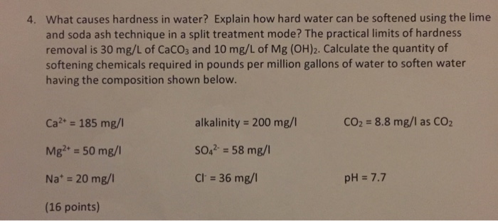 Solved What Causes Hardness In Water Explain How Hard Water Chegg
