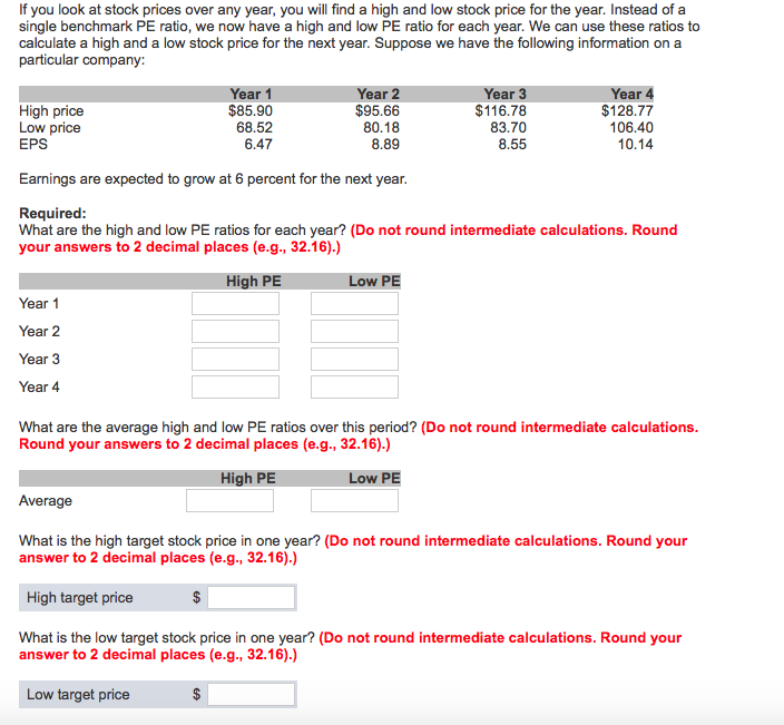 Solved If you look at stock prices over any year, you will | Chegg.com