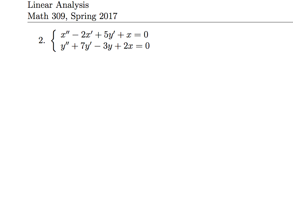 Solved Exercise 2. Transform the given differential equation