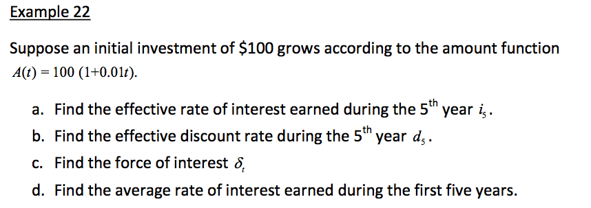 Solved Example 22 Suppose an initial investment of $100 | Chegg.com