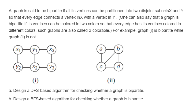 Solved BFS And DFS Algorithm In Algorithm Analysis Book 3.5 | Chegg.com