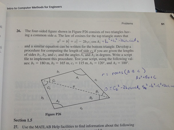 law of cosines homework