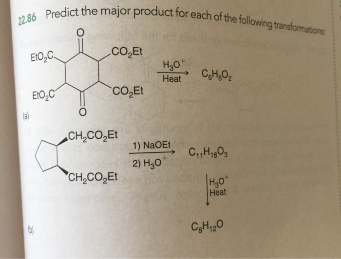 Solved Predict the major product for each of the following | Chegg.com