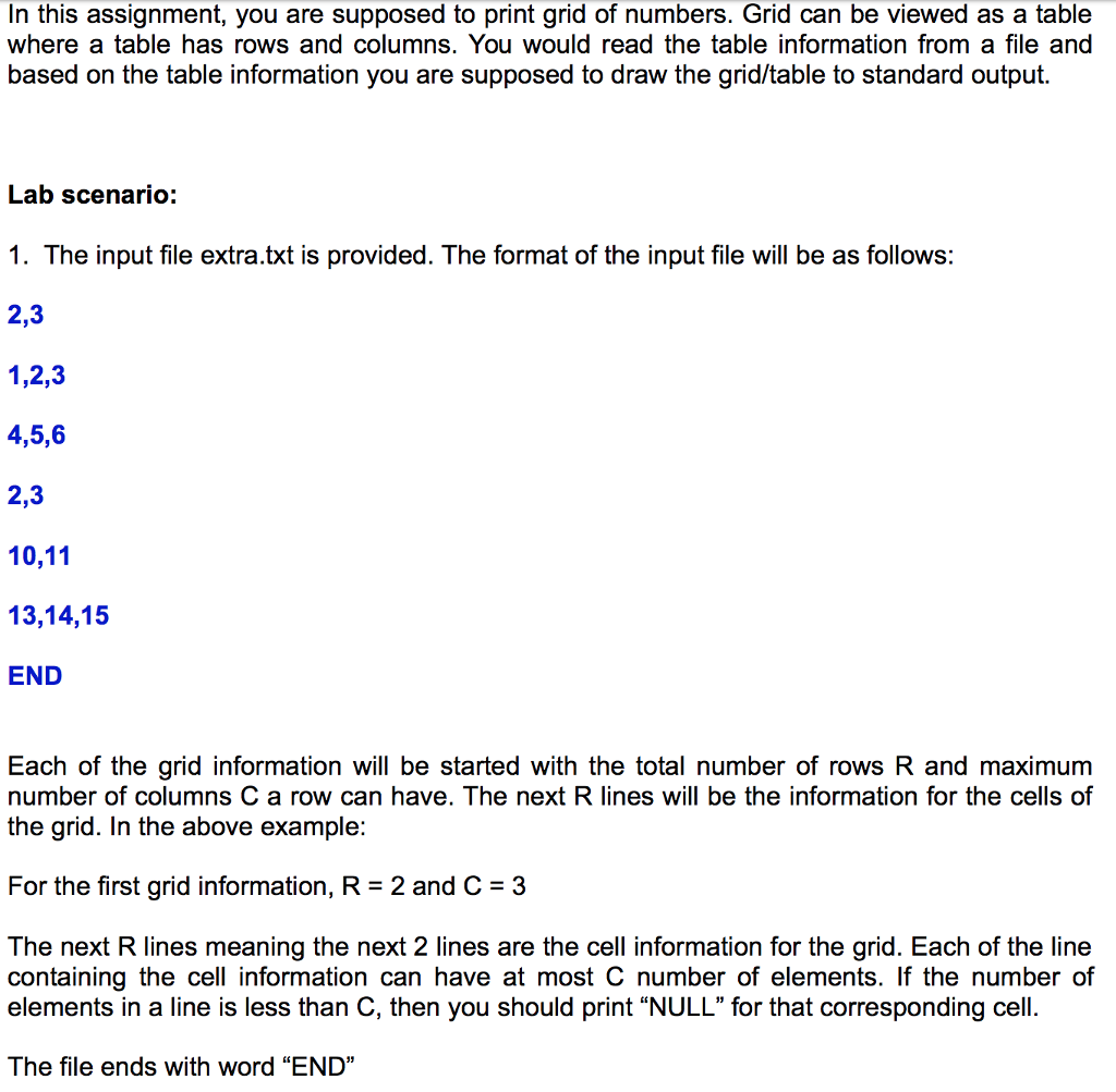 Solved In this assignment, you are supposed to print grid of | Chegg.com