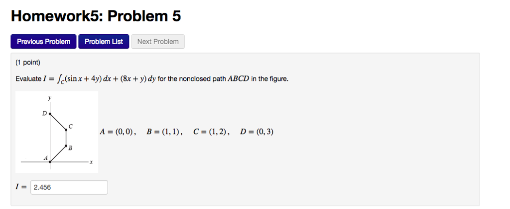 Solved Homework5: Problem 5 Previous Problem Problem List | Chegg.com