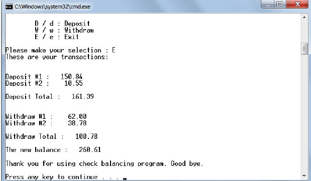 Solved Create a menu driven check balancing C++ program | Chegg.com