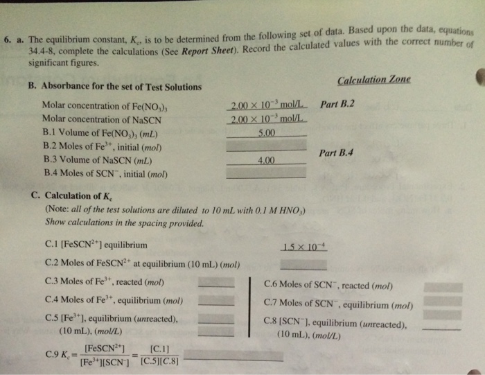 Solved The equilibrium constant K_c, is to be determined | Chegg.com