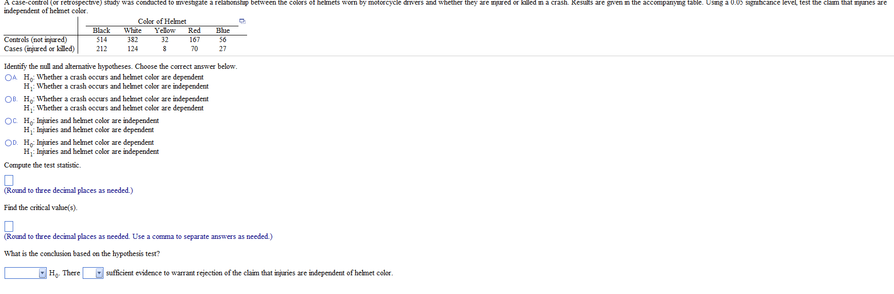 Solved A casecontrol (or retrospective) study was conducted