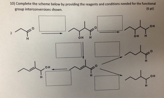 Solved 10) Complete The Scheme Below By Providing The | Chegg.com