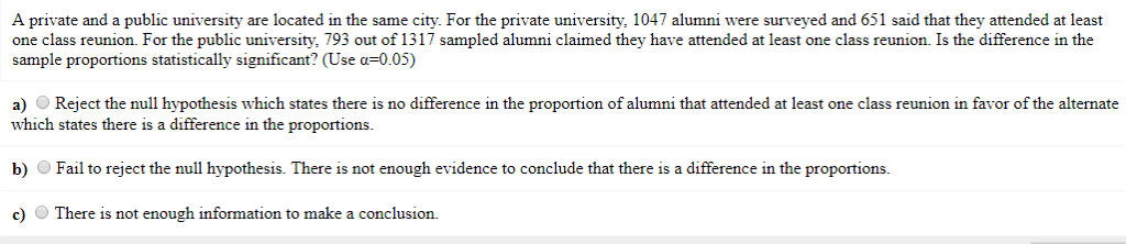 Solved A Private And A Public University Are Located In The Chegg Solved A Private And A Public University Are Located In The Chegg