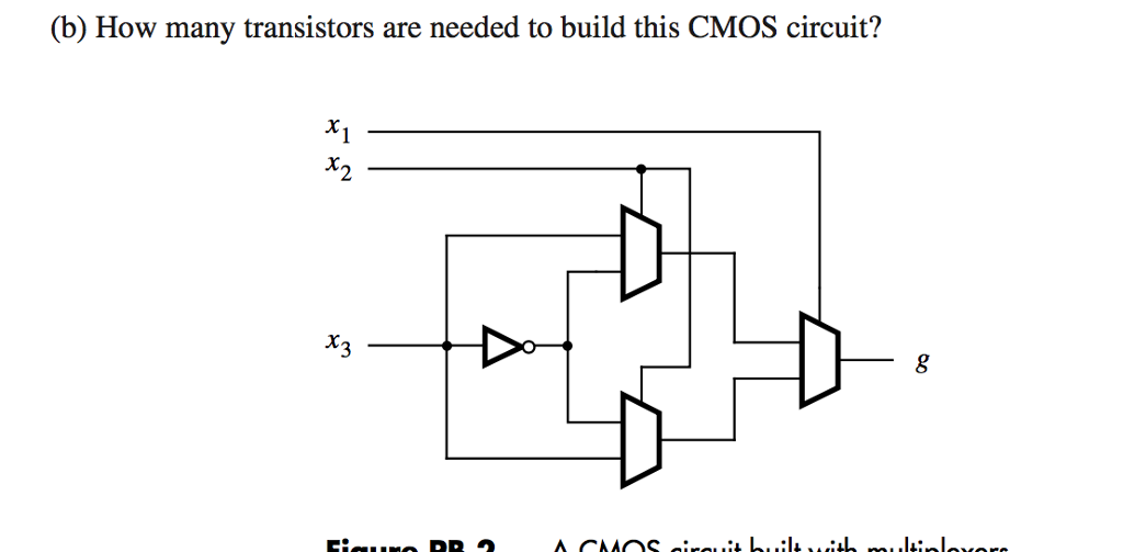 Solved (b) How many transistors are needed to build this | Chegg.com