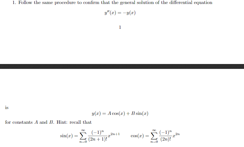 Solved Most differential equation models that are used in | Chegg.com