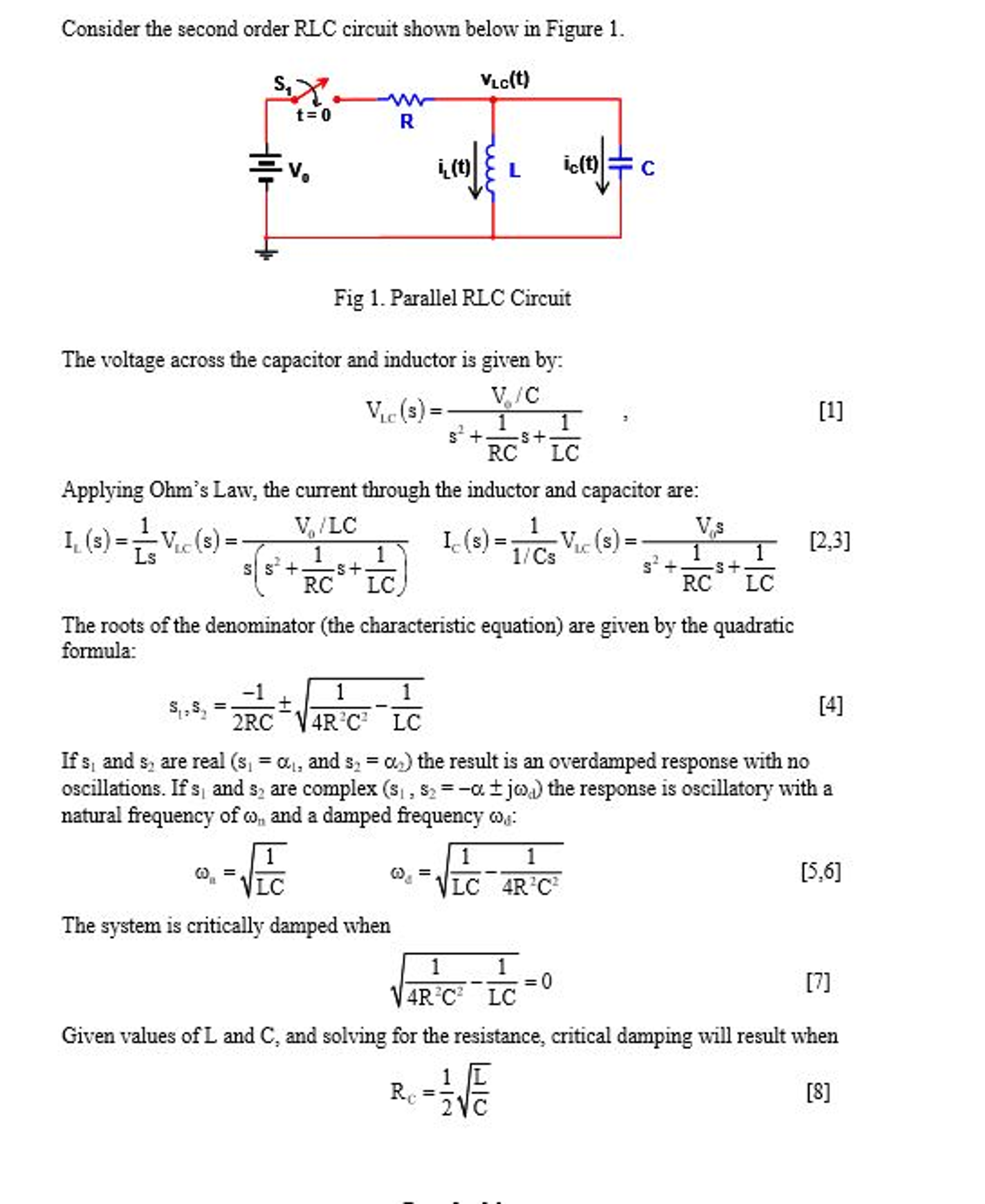 Solved Consider the second order RLC circuit shown below in | Chegg.com