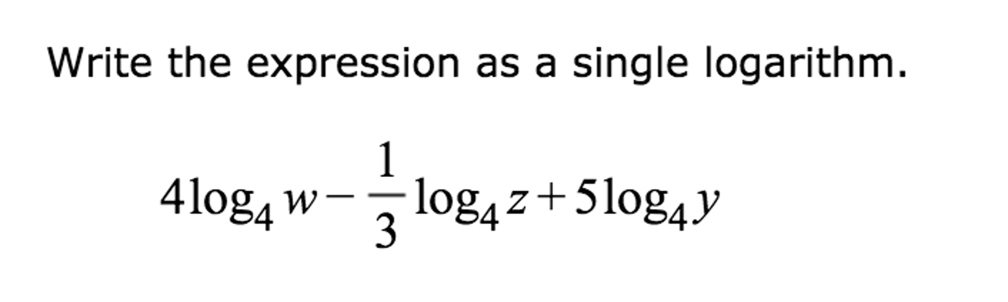 Write a single logarithm - sanjran.web.fc2.com