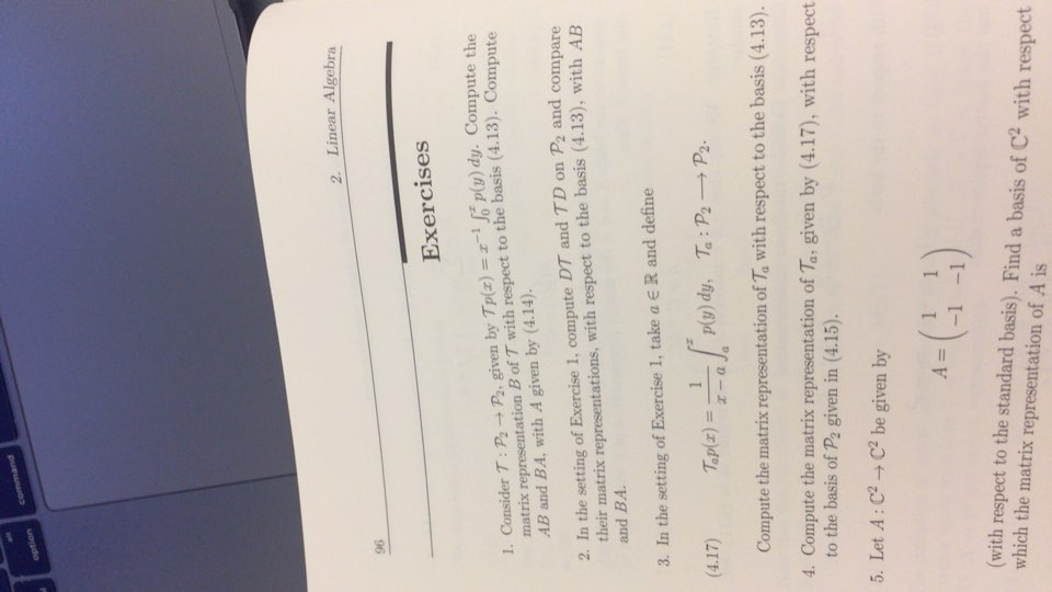 Solved 2. Linear Algebra 96 Exercises 1. Consider T: P2-F, | Chegg.com