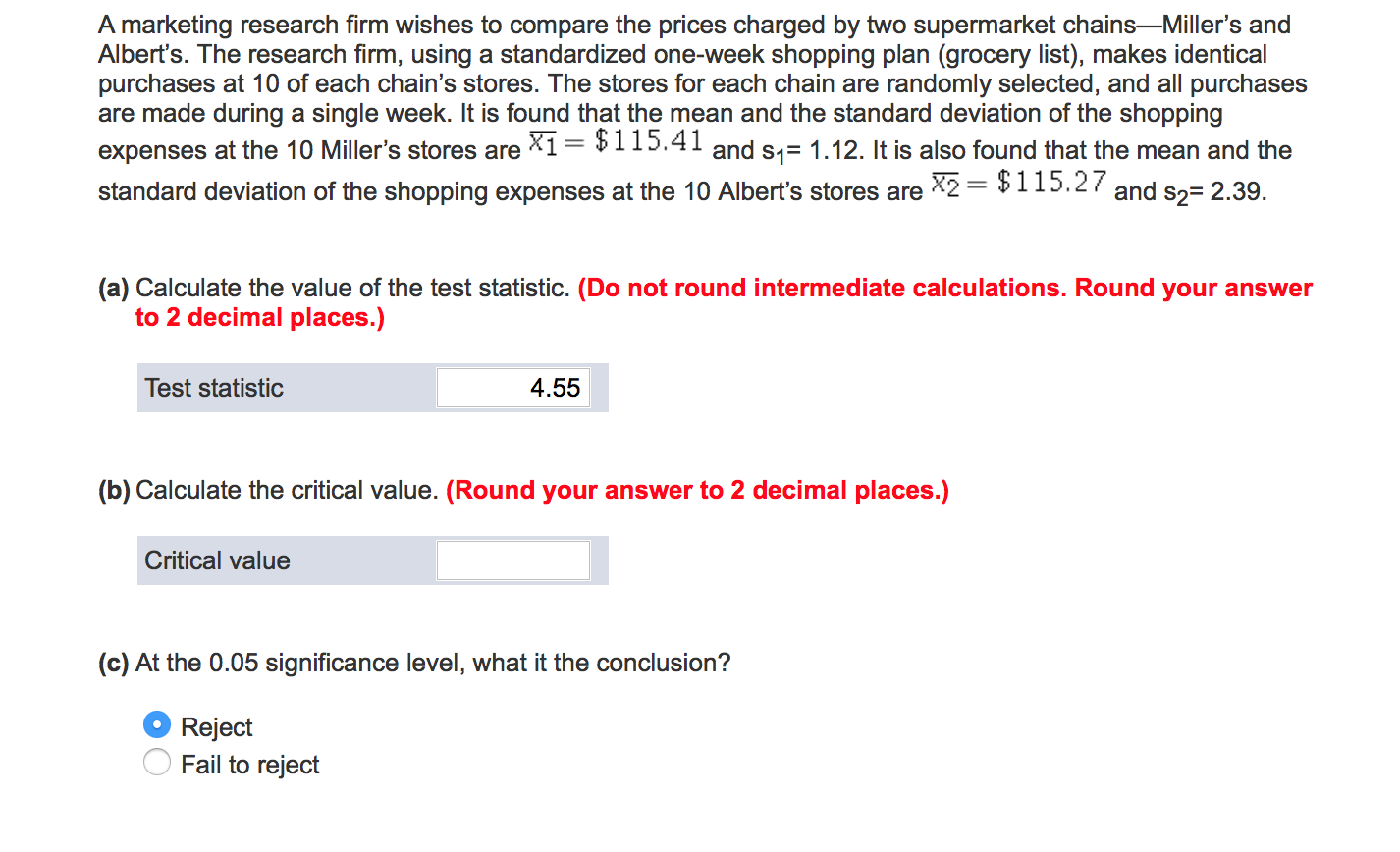 a marketing research firm wishes to determine