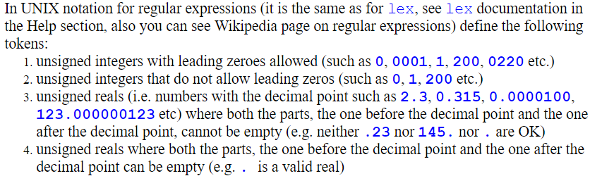 Solved In UNIX notation for regular expressions (it is the | Chegg.com
