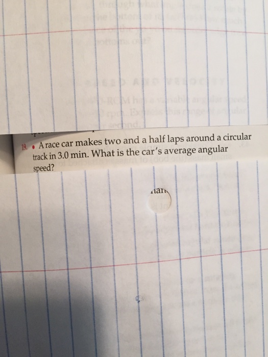 Solved A race car makes two and a half laps around a