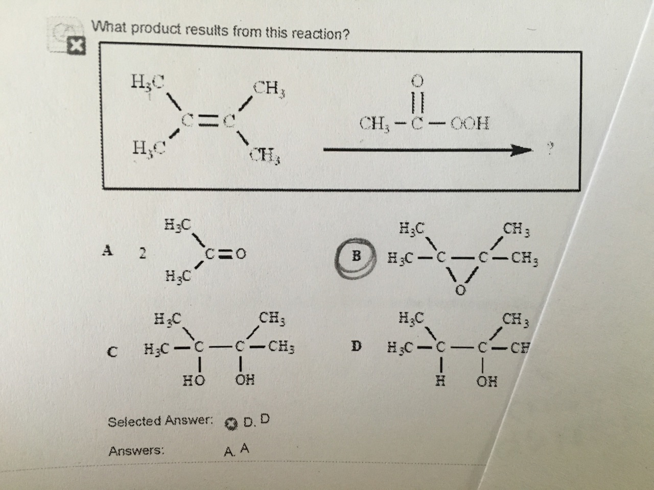 Solved What product results from this reaction? | Chegg.com