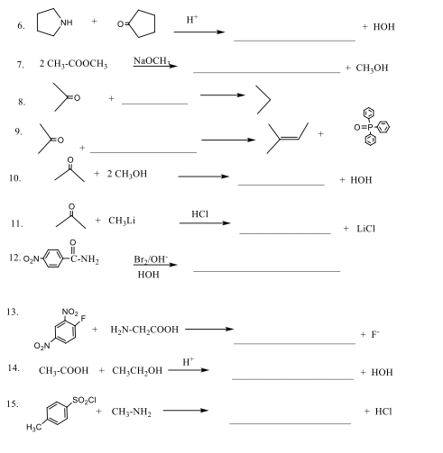 Solved Complete The Following Reactions. | Chegg.com