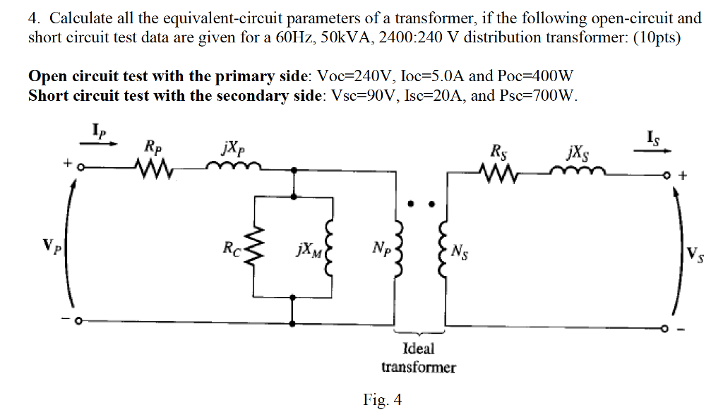 Solved Calculate all the equivalent-circuit parameters of a | Chegg.com