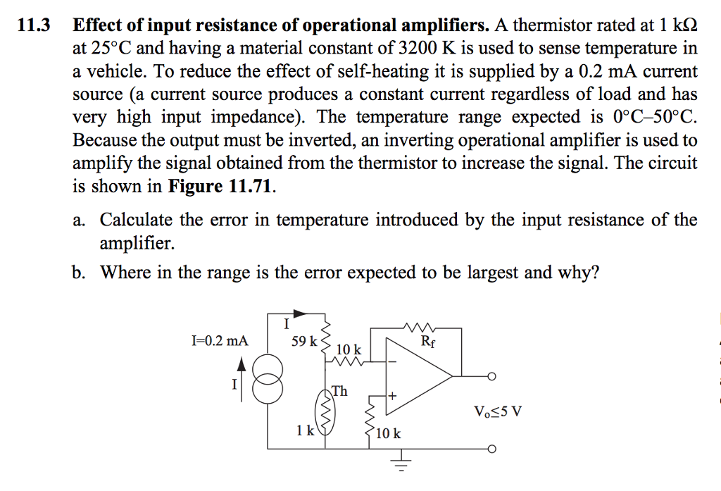 Solved 11.3 Effect of input resistance of operational