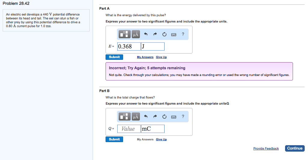 Solved An electric eel develops a 440 V potential difference