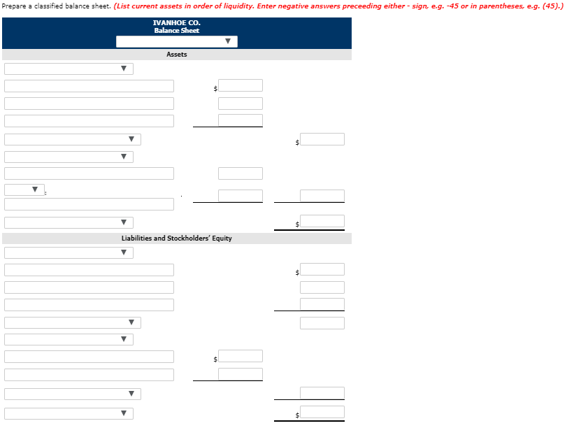 Solved IVANHOE CO Worksheet (PARTIAL) For the Month Ended | Chegg.com