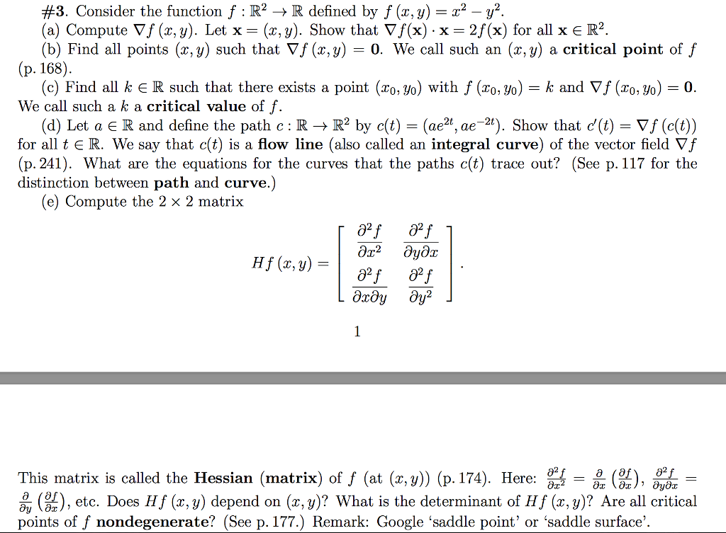 Solved 3 Consider The Function F R2 → R Defined By F