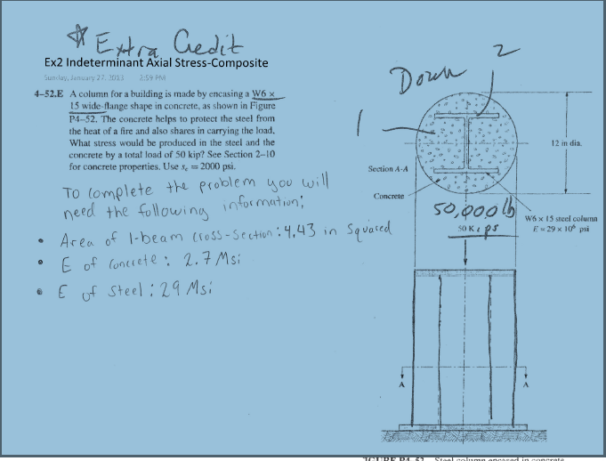 Solved A column for a building is made by encasing a W6 | Chegg.com
