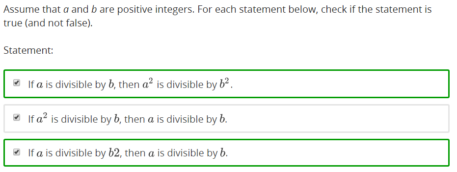 Solved Assume That A And B Are Positive Integers. For Each | Chegg.com