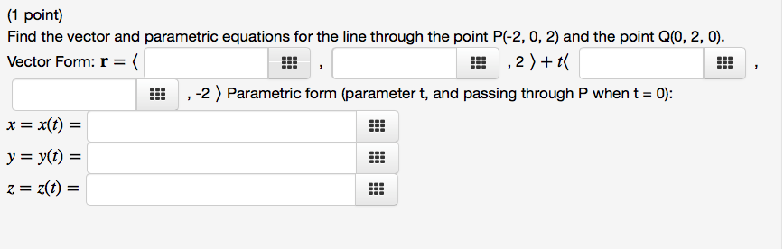 Solved Find the vector and parametric equations for the line | Chegg.com