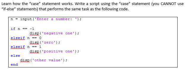 Solved Learn how the "case" statement works. Write a script | Chegg.com