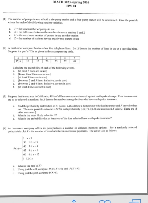 Solved The number of pumps in use at both a sixpump station
