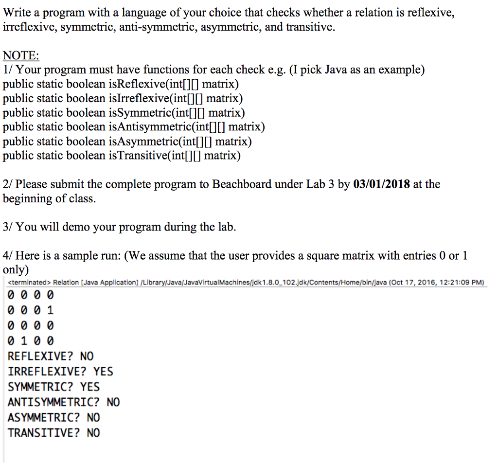 Solved Write a program with a language of your choice that | Chegg.com