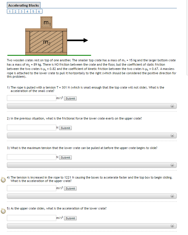 Solved Two wooden crates rest on top of one another. The