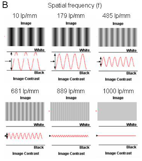 Contrast and cutoff spatial frequency (fc). (20 pts) | Chegg.com