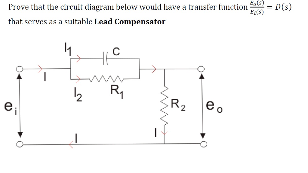 Lead Compensator Circuit Diagram