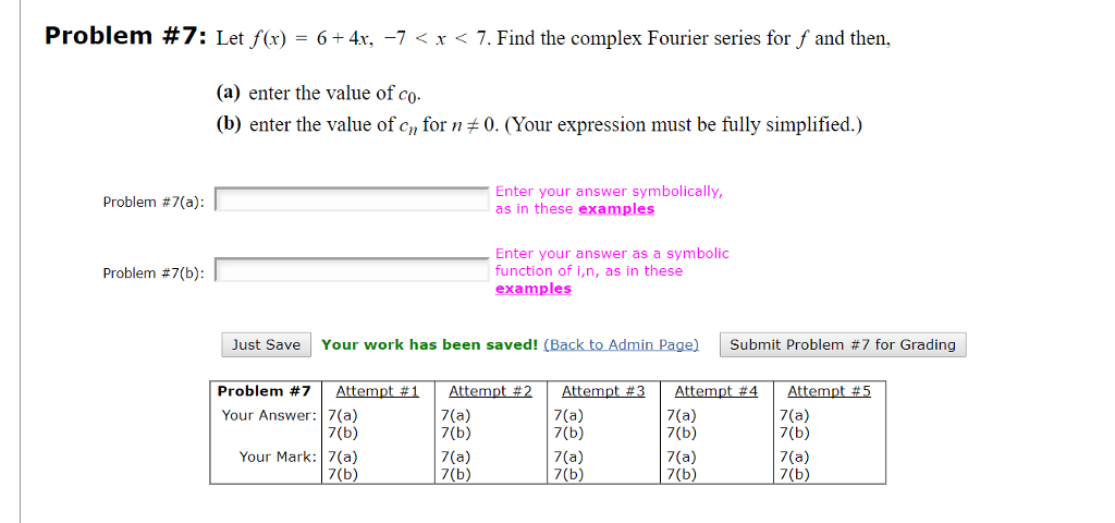Solved Problem #7: Letf(x) = 6+4c-7