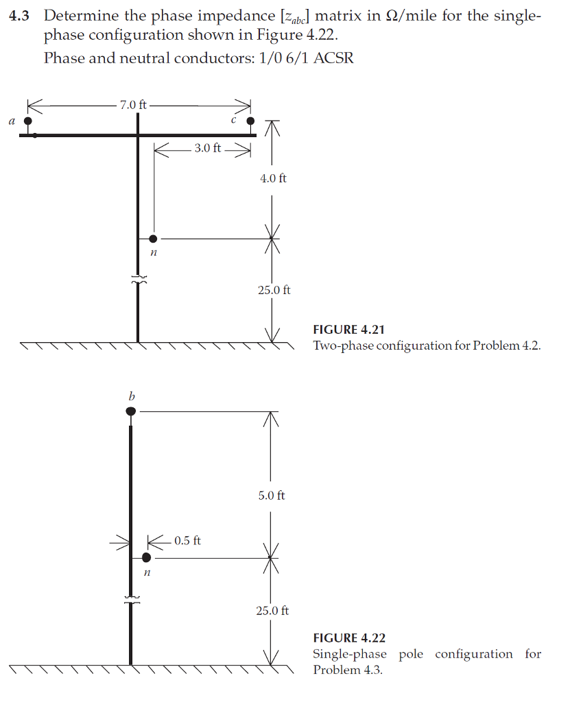 Determine the phase admittance matrix in μS/mile for | Chegg.com