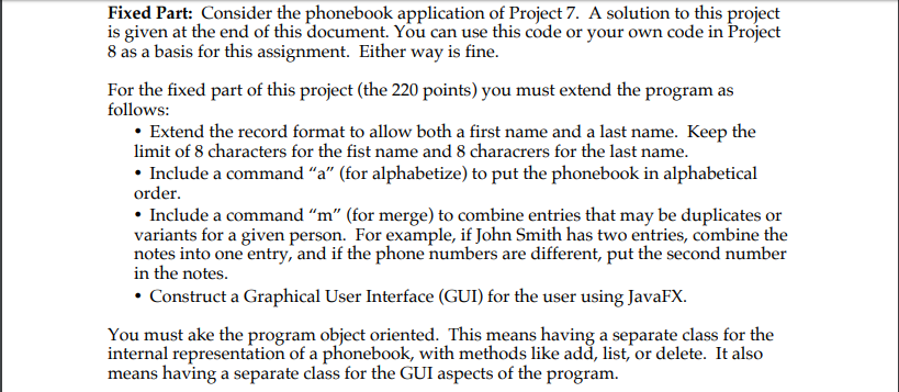 Solved fixed part consider the phonebook application of chegg