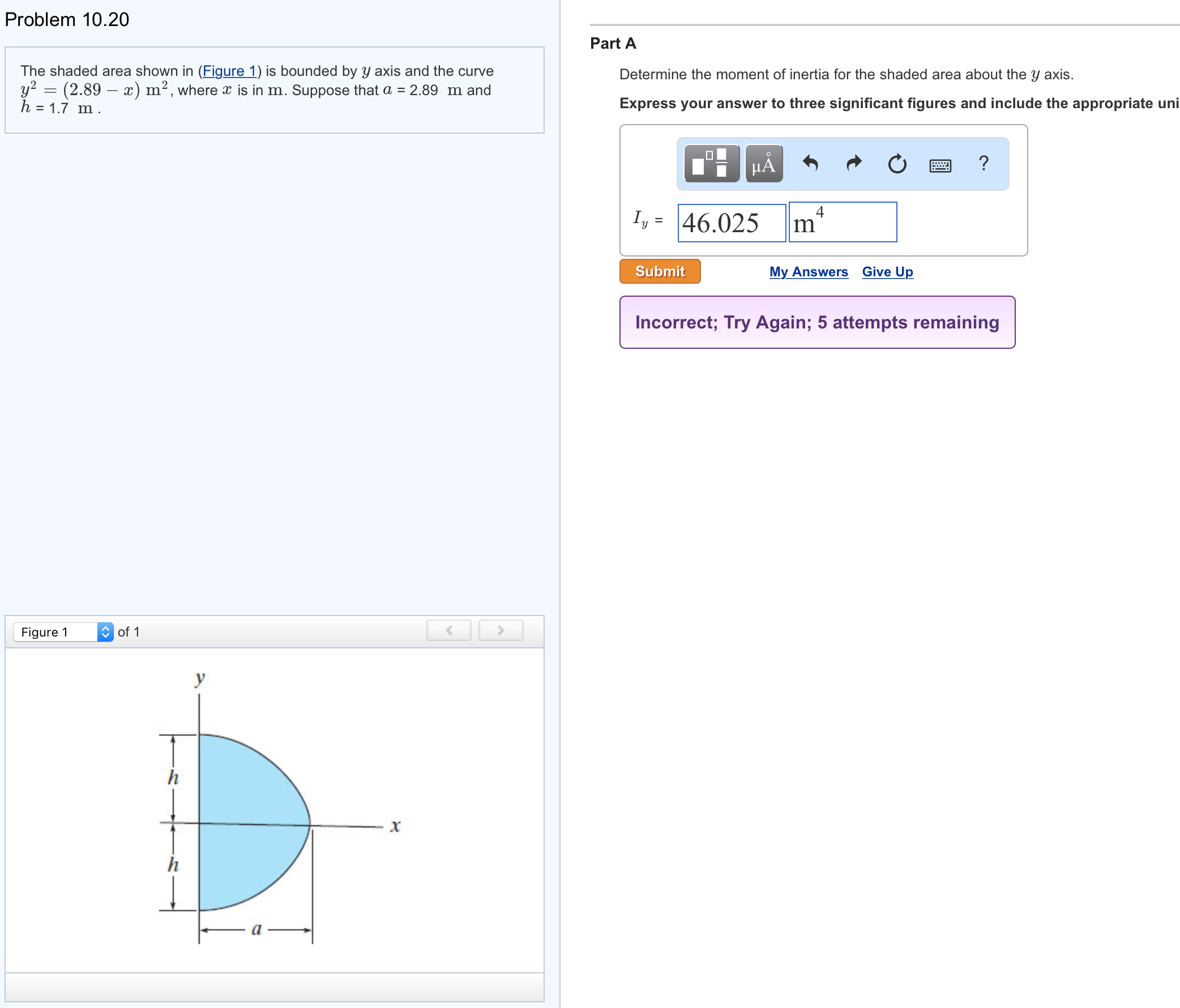 Solved Determine the moment of inertia for the shaded area | Chegg.com