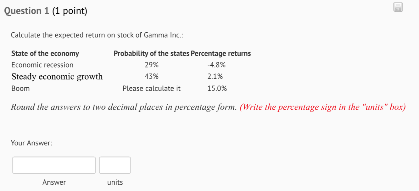 solved-calculate-the-expected-return-on-stock-of-gamma-inc-chegg